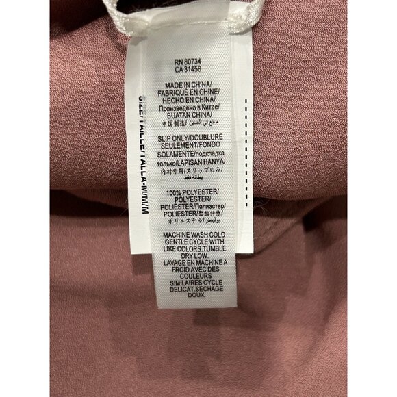 BCBG MaxAzria Astrella Dusty Pink Sleeveless Asymmetrical Hem Slip Dress Sz M - Picture 5 of 8